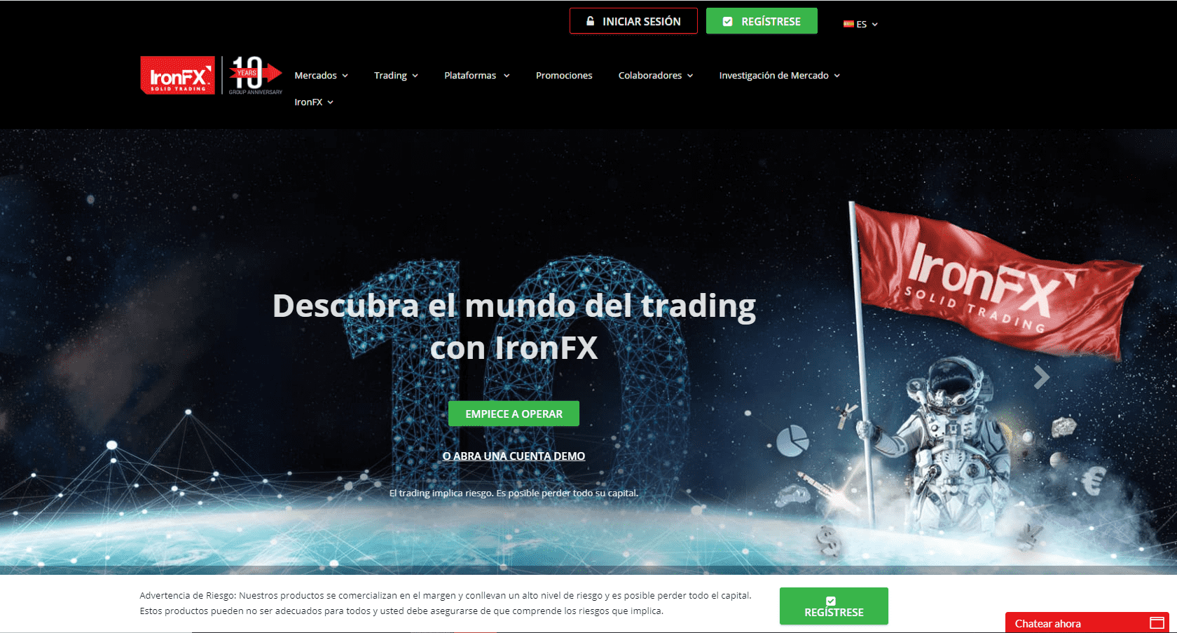 Pagina principal IronFX Pagina principal IronFX